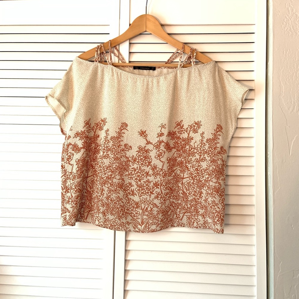 ZARA BASIC Printed Top